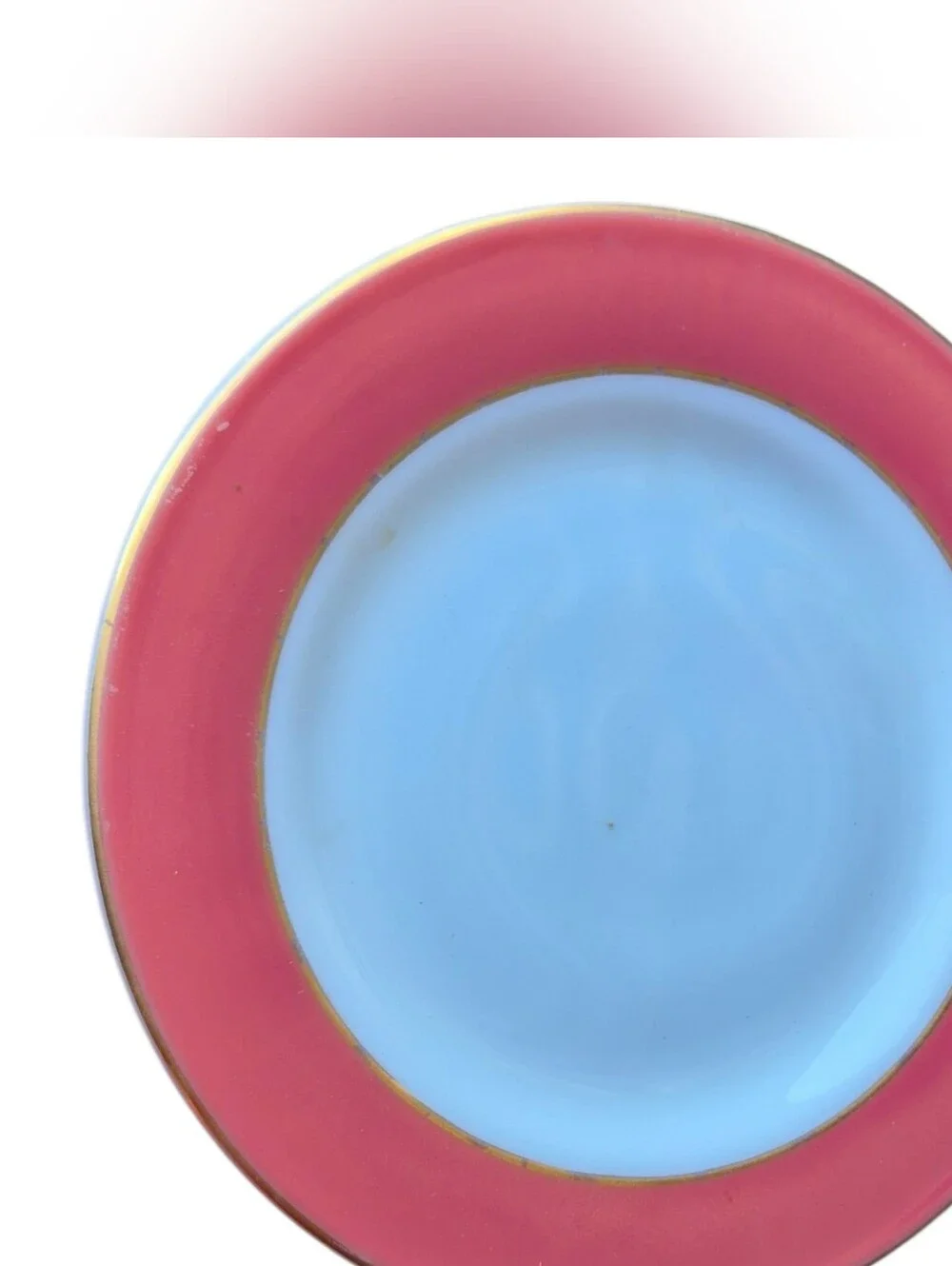 Vintage Pyrex Salad Plate 8 Inch Flamingo Pink Coral Milk Glass c1950s MCM